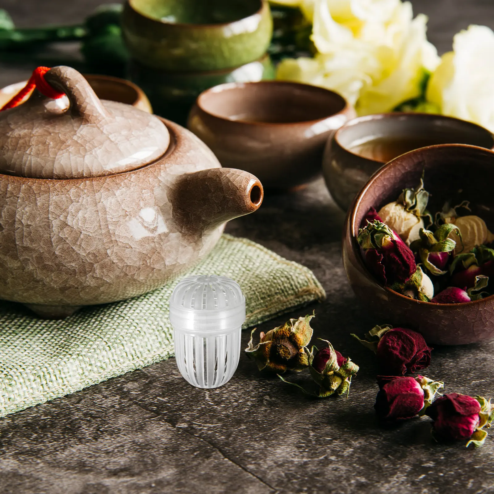 

10 Pcs Tea Ball Infuser Bag Squeezer Coffee Filter Loose Leaf Basket Strainers for