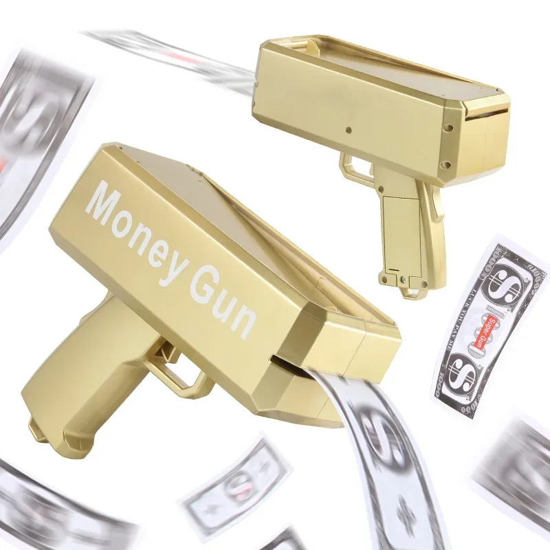 100 Stuks Cash Kanon Bankbiljet Super Geld Gun Shooter Speelgoed Voor Party Game Bruiloft Verjaardagsfeest Kerst