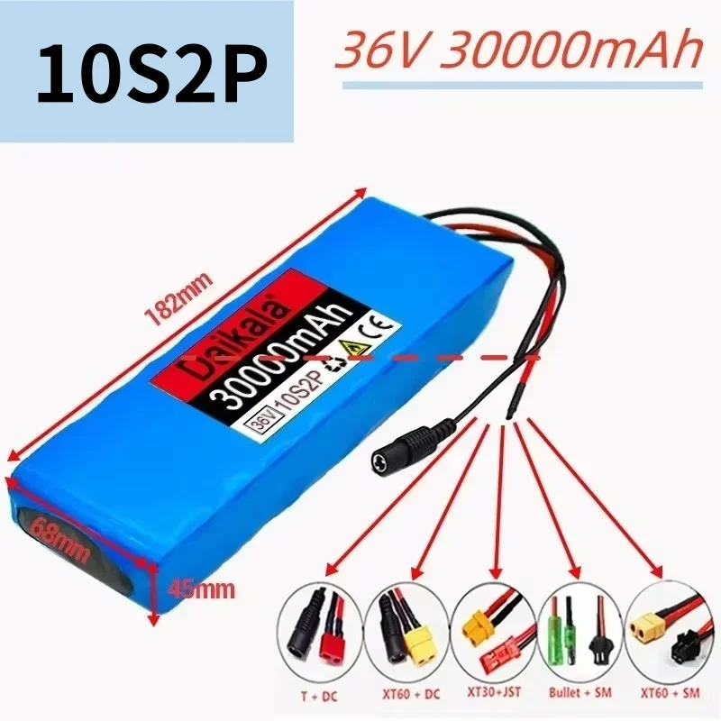 

10S2P 36V30000mAh Rechargeable Lithium Ion Battery 42V 500W, Used for Bicycles, Scooters Electric Motorcycle