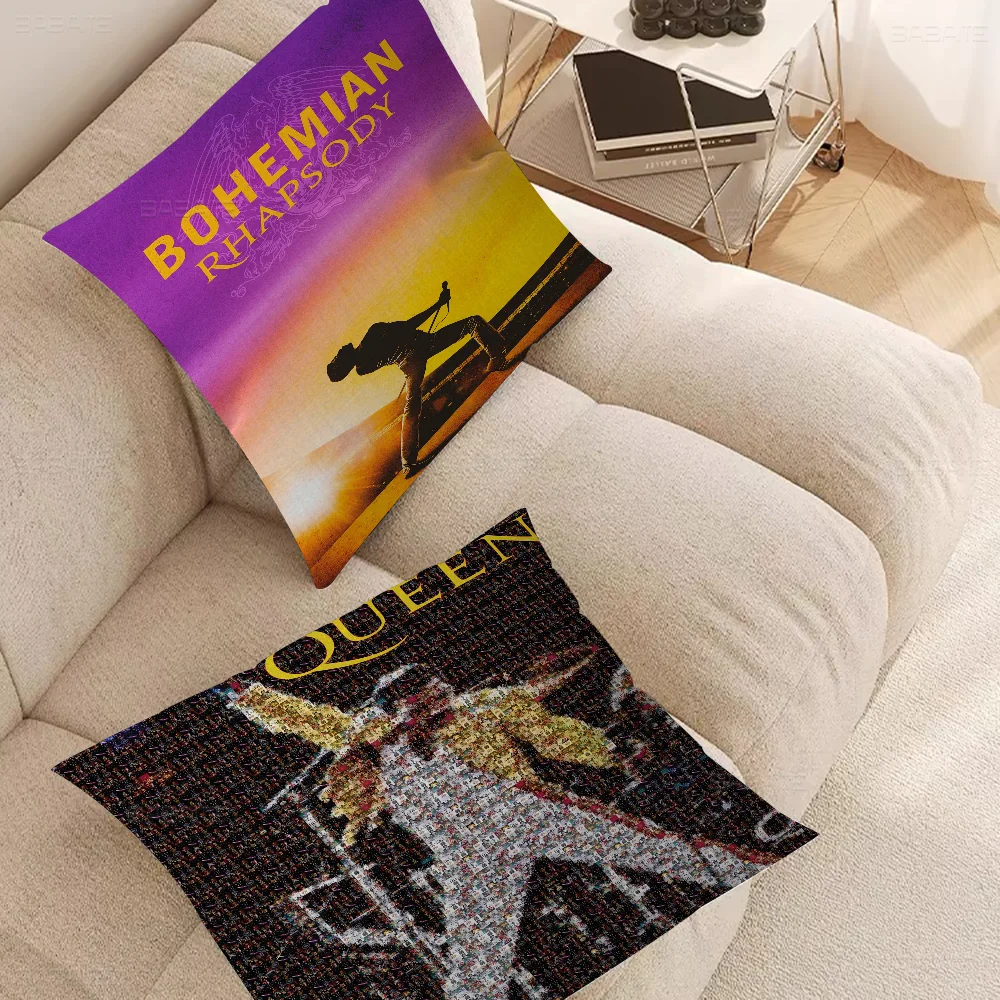 Bohemian Rhapsody Queen Freddie Mercury Musical 2018 Cushion Cover Car Throw Pillow Case For Sofa Car Christmas Gift