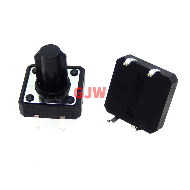 

10PCS 12*12*12 pin airplane head pushbutton light touch switch 12x12x12 pushbutton four-foot switch 12X12 reset pushbutton