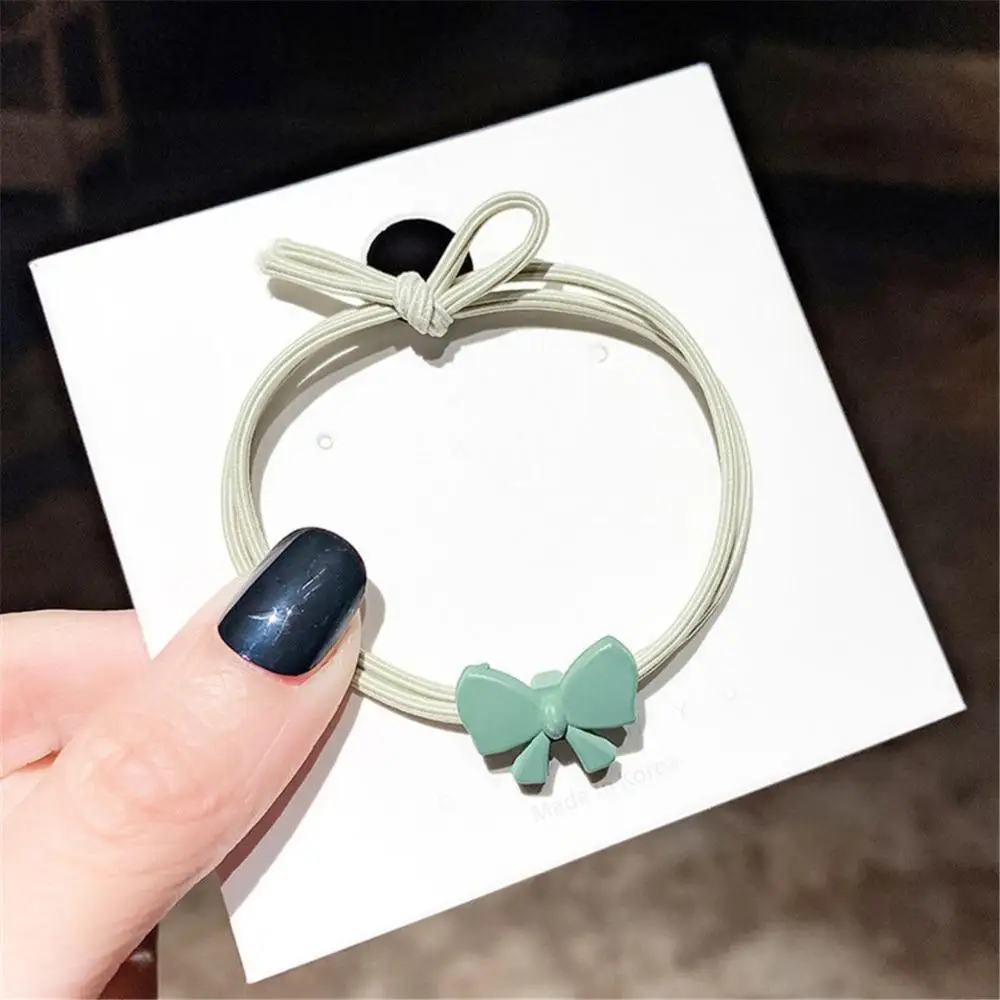 Cute Women Random Color Bow Hair Ring High Elastic Hair Tie Rope