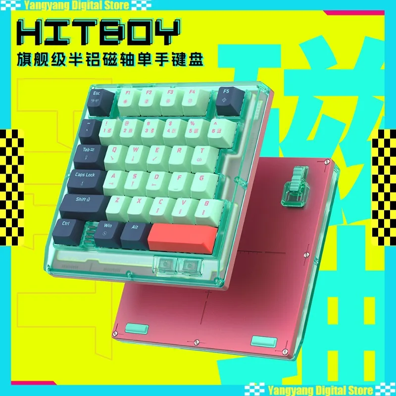 HITBOY HK35 Magnetische schakelaar Mechanisch toetsenbord Bedraad 8 Khz Snelle trigger 0,005 mm 35 toetsen RBG Esports Gaming-toetsenbord Windows Mac