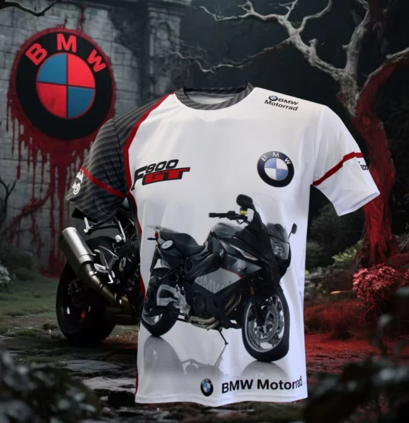 

2025 Summer BMW F800GT Motorcycle Men's Quick-Drying T-Shirt Cycling Suit Racing Suit Short Sleeve Casual Breathable Fashion Y2K