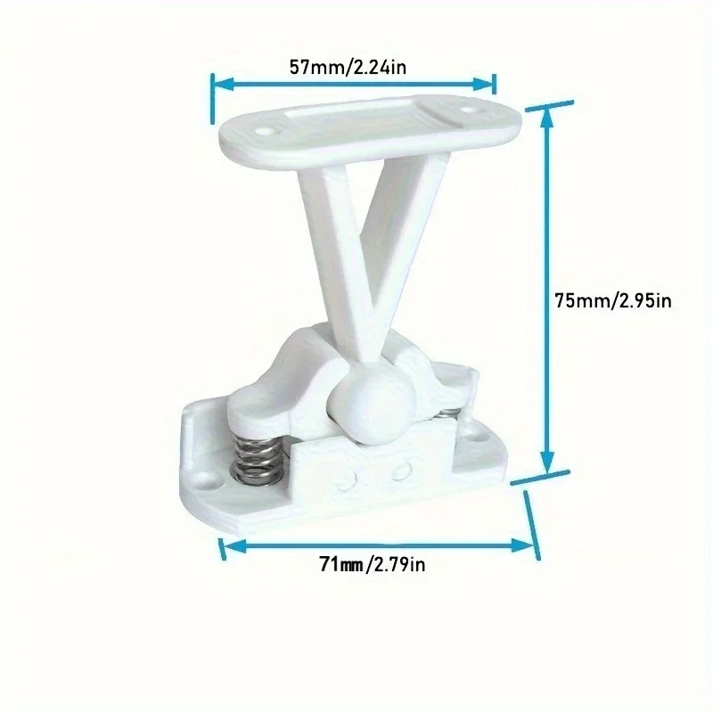 1 T-shaped suction lock bracket for the rear door of a camper van, used as a door handle for camper vans, a silent buffer