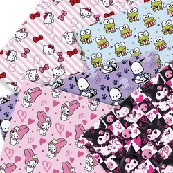 Hello Kitty 140x50CM Cartoon Polyester cotton fabric Patchwork Tissue Kid Home Textile Sewing Doll Dress Curtain cotton Fabric