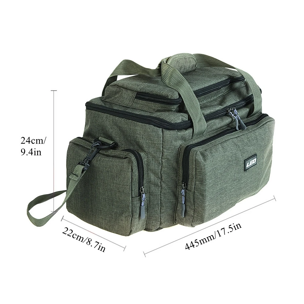 Large Capacity Nylon Cloth Shoulder Messenger Shoulder Multifunctional Fishing Bag, Fishing Tackle Reel Camera Storage Bag