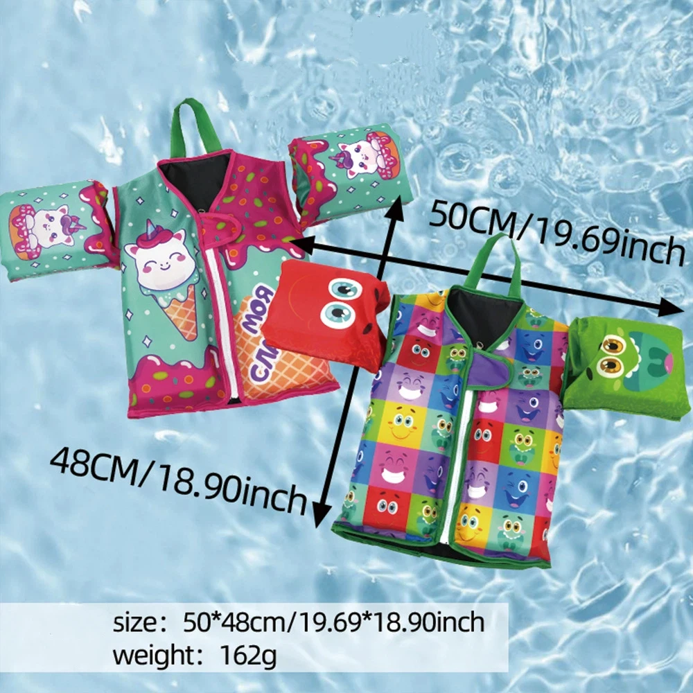 Kids Swimming Vest Unisex Float Jacket with Arm Buoyancy Life Saving Vest Water Safety Swimwear for Boys And Girls view 3
