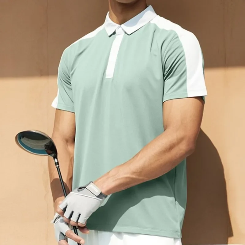 Men's Running Tennis Jersey High Quality Short Sleeve Golf Sweatshirts Male Gym Jogging Shirts Tops Go Hiking Fitness Clothing