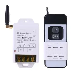 433MHZ 220VAC 30A Relay Wireless Remote Control Switch Receiver transmitter kit for motor pump Led Light 200M Transmitter