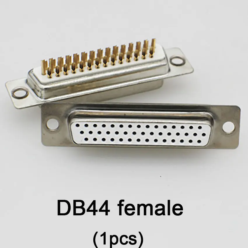 DB44 Solder Head Male Plug/Female Socket Plastic Housing Kit 3 Row 44 Pin Serial Connector D-SUB 44 Adapter Grey Black Housing