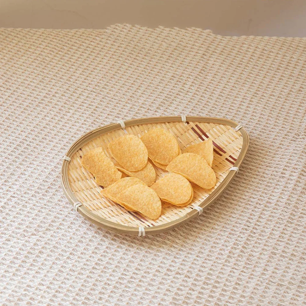 

Exquisite Bamboo Tray Functional Snack Storage Plate for Candies Desserts Cookies Portable Serving Dish for Any Occasion