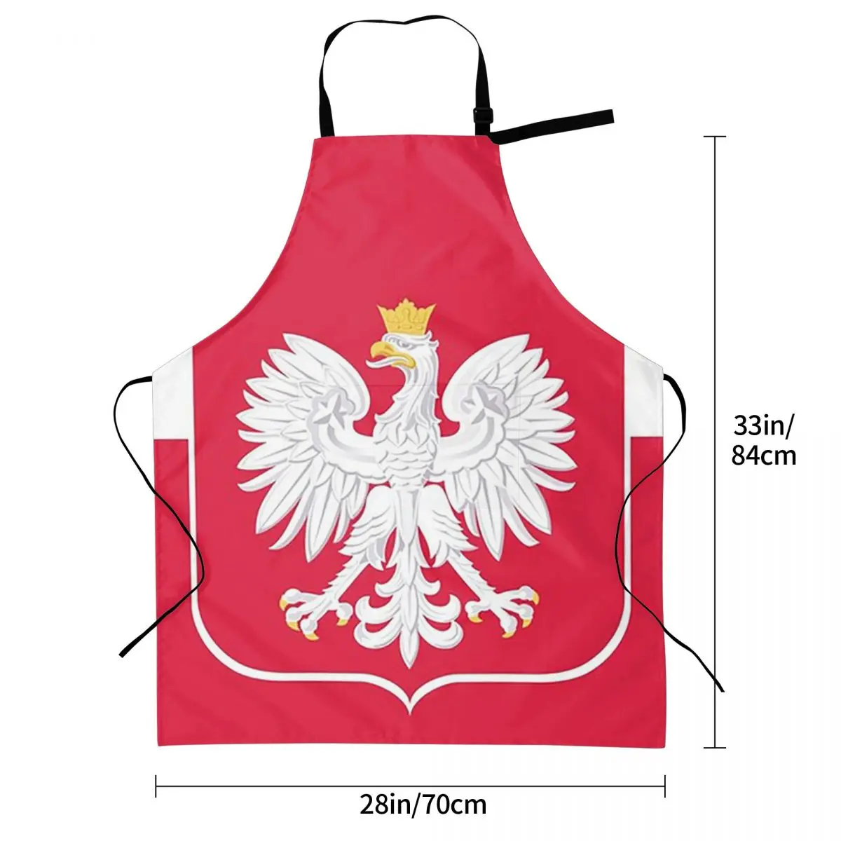 Polish Flag Flag Of Poland Apron Chef Cooking Baking Tablier Waterproof Bib Kitchen Cleaning Pinafore for Women Men Painting