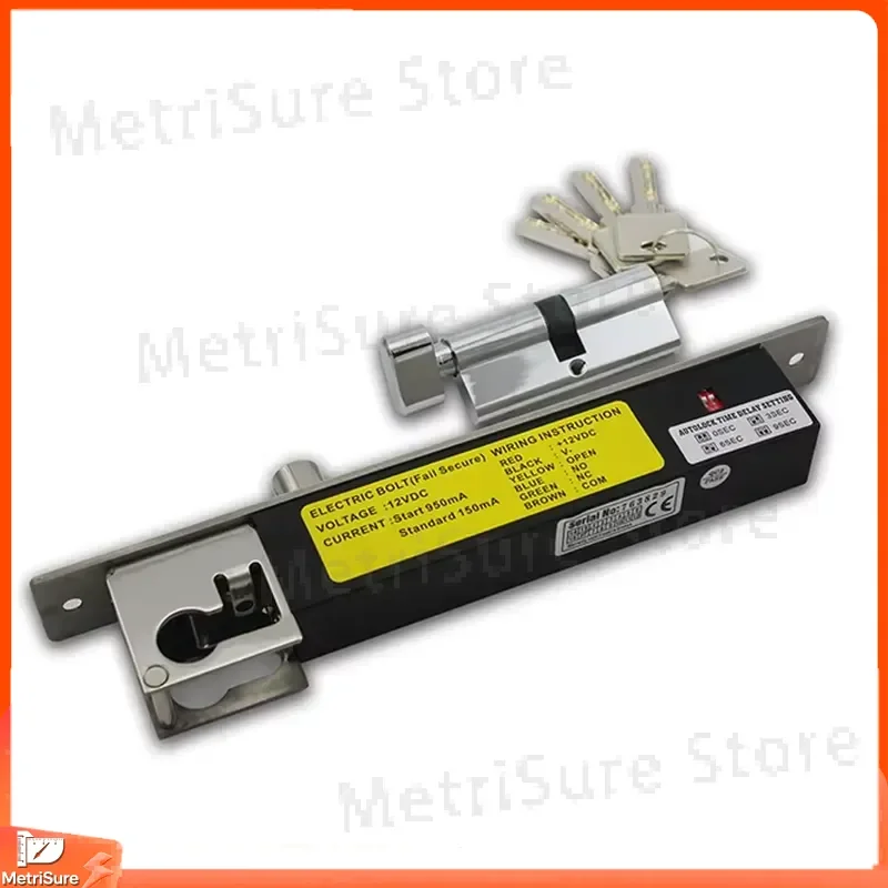 12V 24V Strike Lock Fail Safe Drop Bolt Door Lock for Wooden Metal Doors Access Control System Security Door