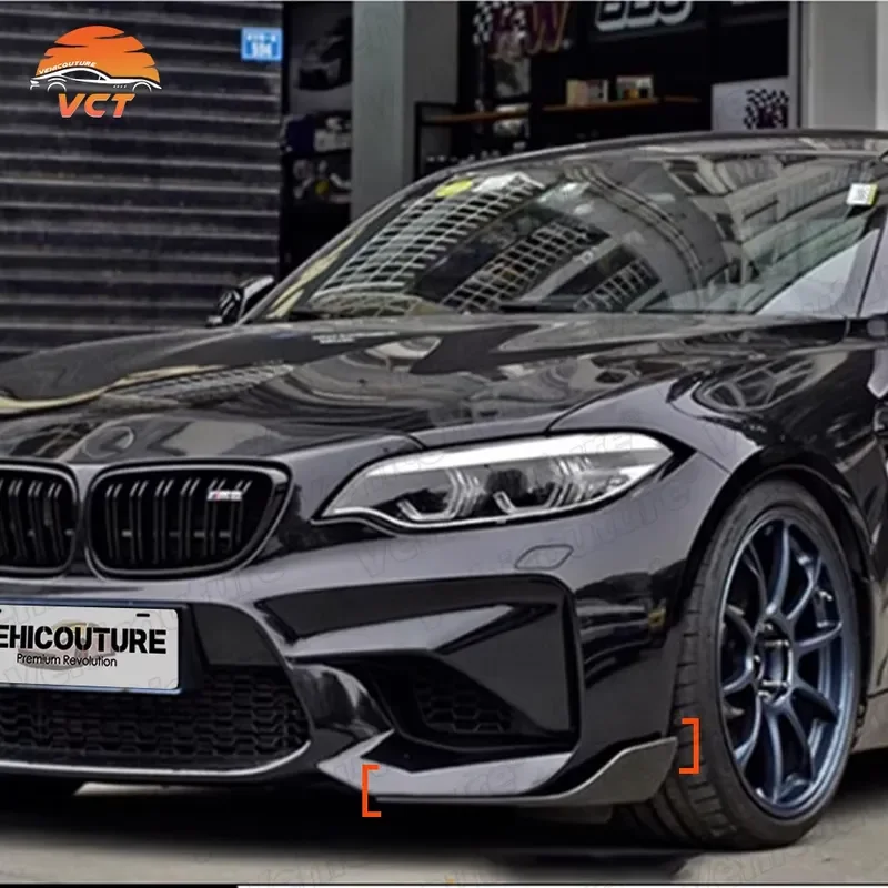 Vehicouture Auto Body Systems Carbon Fiber High Polished Single Deck Front Bumper Side Splitter 3D CNC Autoclave Upgrade