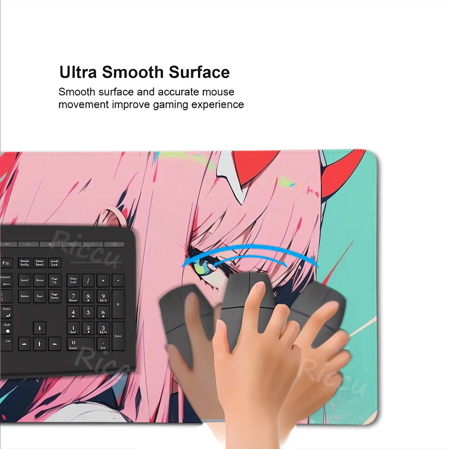 Duża podkładka pod mysz Anime Darling in the FranXX 02 Gaming Mousepad Big Mouse Mat Zero Two XXL 90x40 HD Print Keyboard Pads Desm Mat