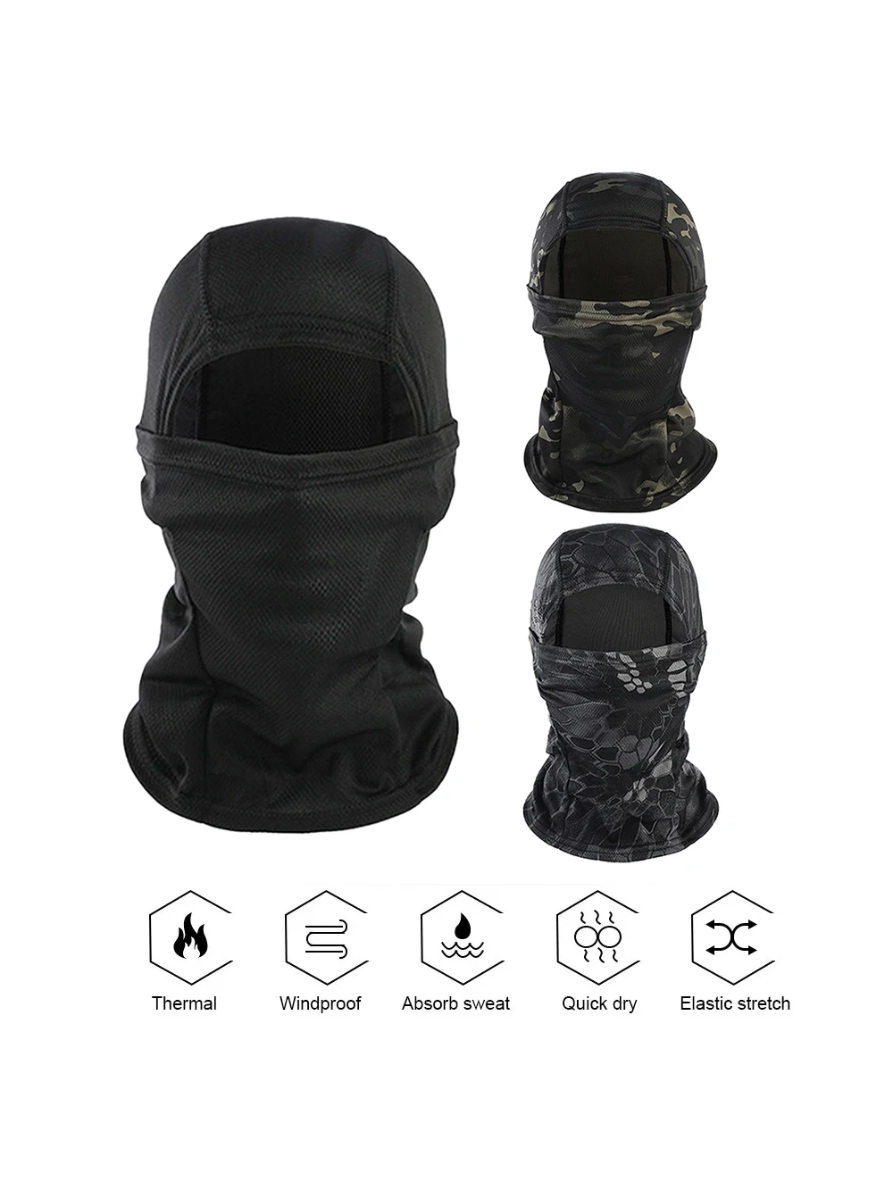 AliExpress cycle zone Summer Balaclava Hat Men's Full Face Mask Elastic Breathable Sunscreen Cycling Full Face Cover Scarf for Hiking Fishing Skiing