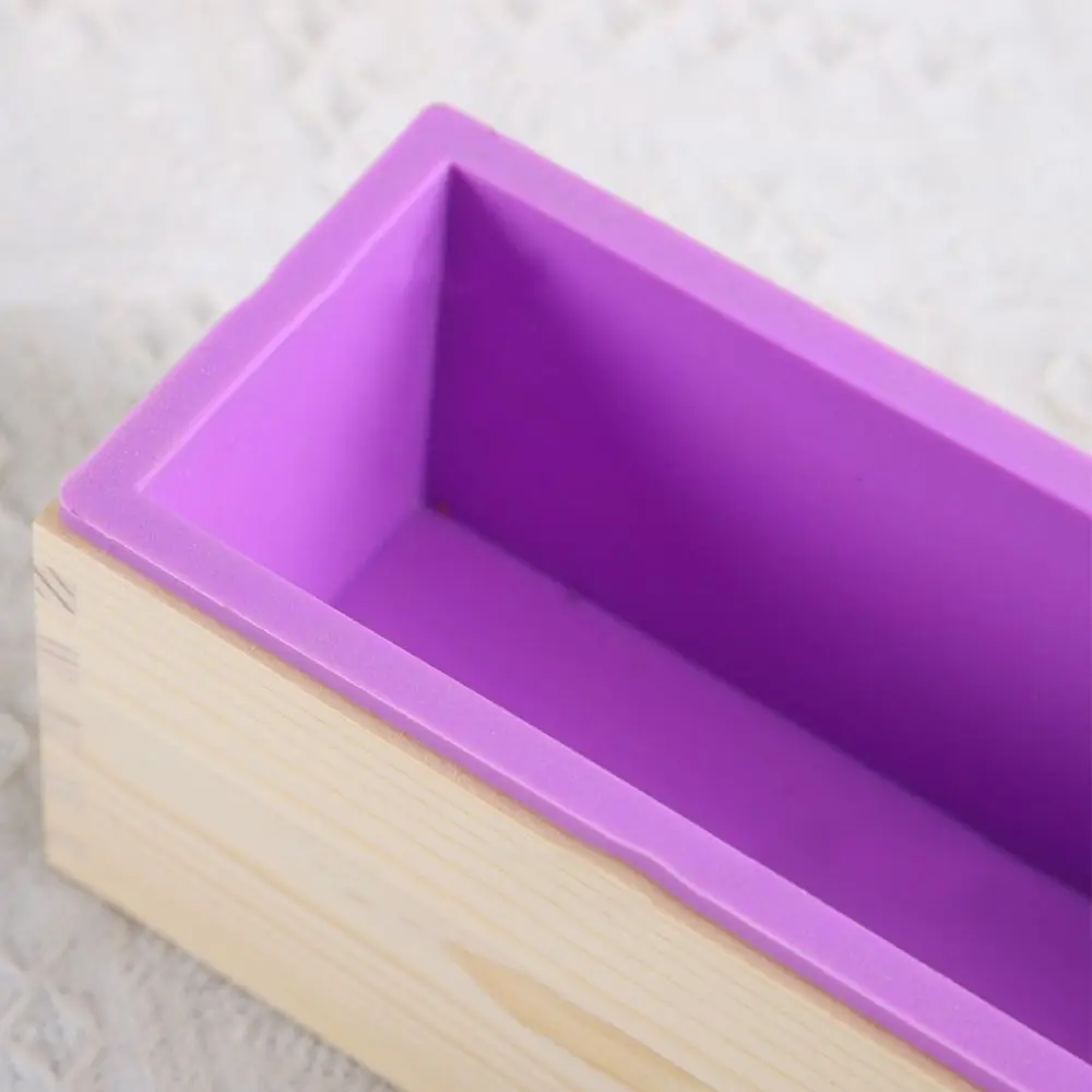 1200ml Silicone Soap Mold Wooden Box Rectangular Shape Rectangle Soap Mold DIY Handmade Reusable Soap Making Mold