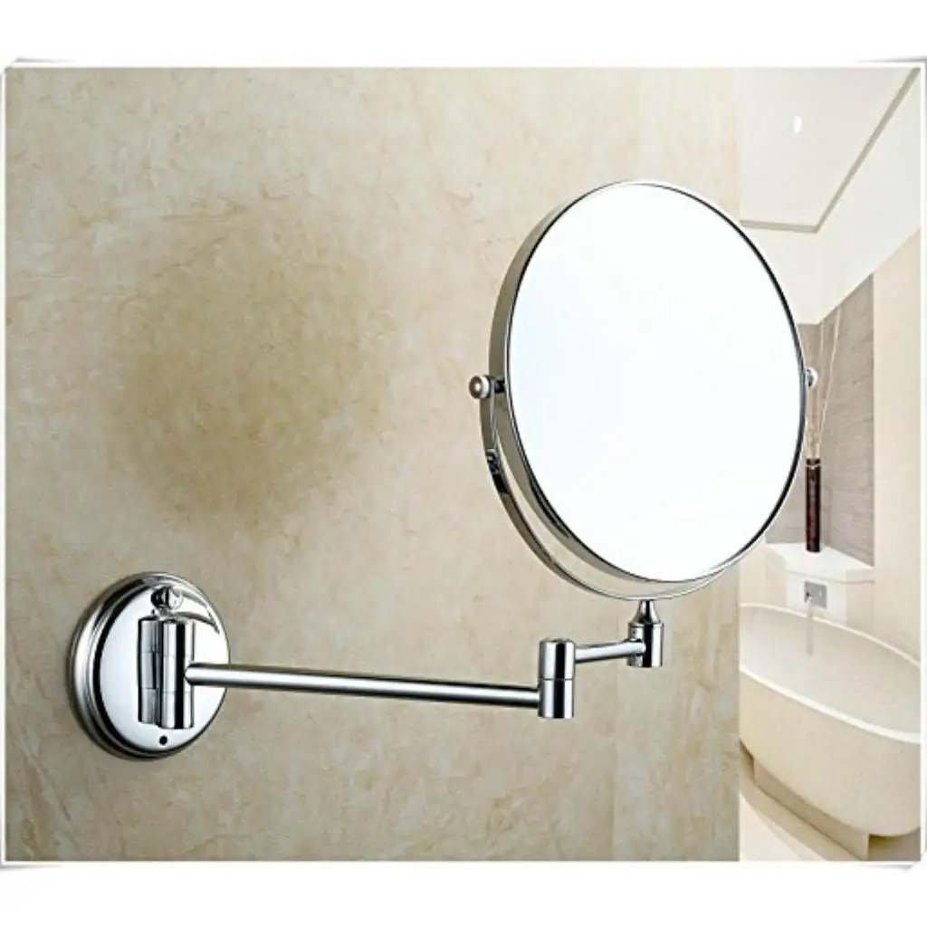 

Wall Mounted Makeup Mirror Two-Sided Swivel 5x Magnifying Bathroom Hotel Spa