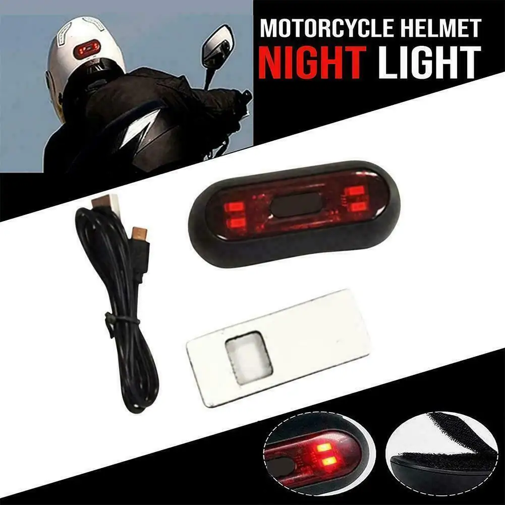 Motorcycle Bicycle Helmet Tail Light Highlight Flashing Warning Lamp Waterproof Off-road Atv Modified Helmet Lights