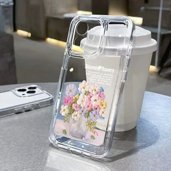 Clear Flower Case For Samsung A33 A34 A13 A52S 5G A53 A54 A14 A12 A22 A23 A32 4G A50 A51 S21 Plus S20 FE S10 S22 S23 Ultra Cover