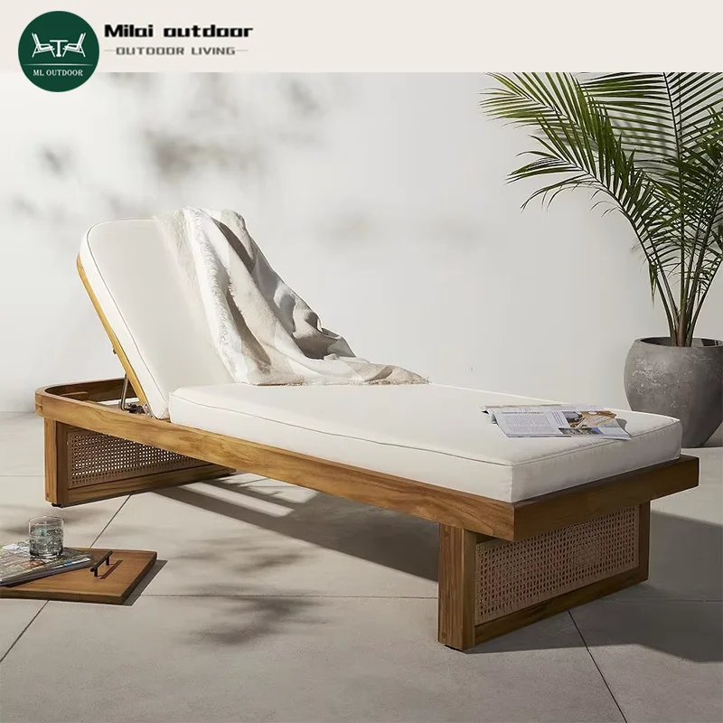 

Hot Selling Modern Teak Outdoor Furniture For Hotels Gardens Terraces Pools Lounge Chairs Beds Sofas For Parks Swimming Areas