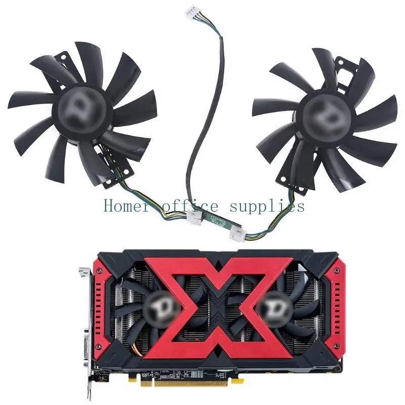 

K43B 2PCS 87mm DatalandRX580 GA91S2H 4Pin 12V 0.35A VGA Fan Graphics Card Cooling Fan