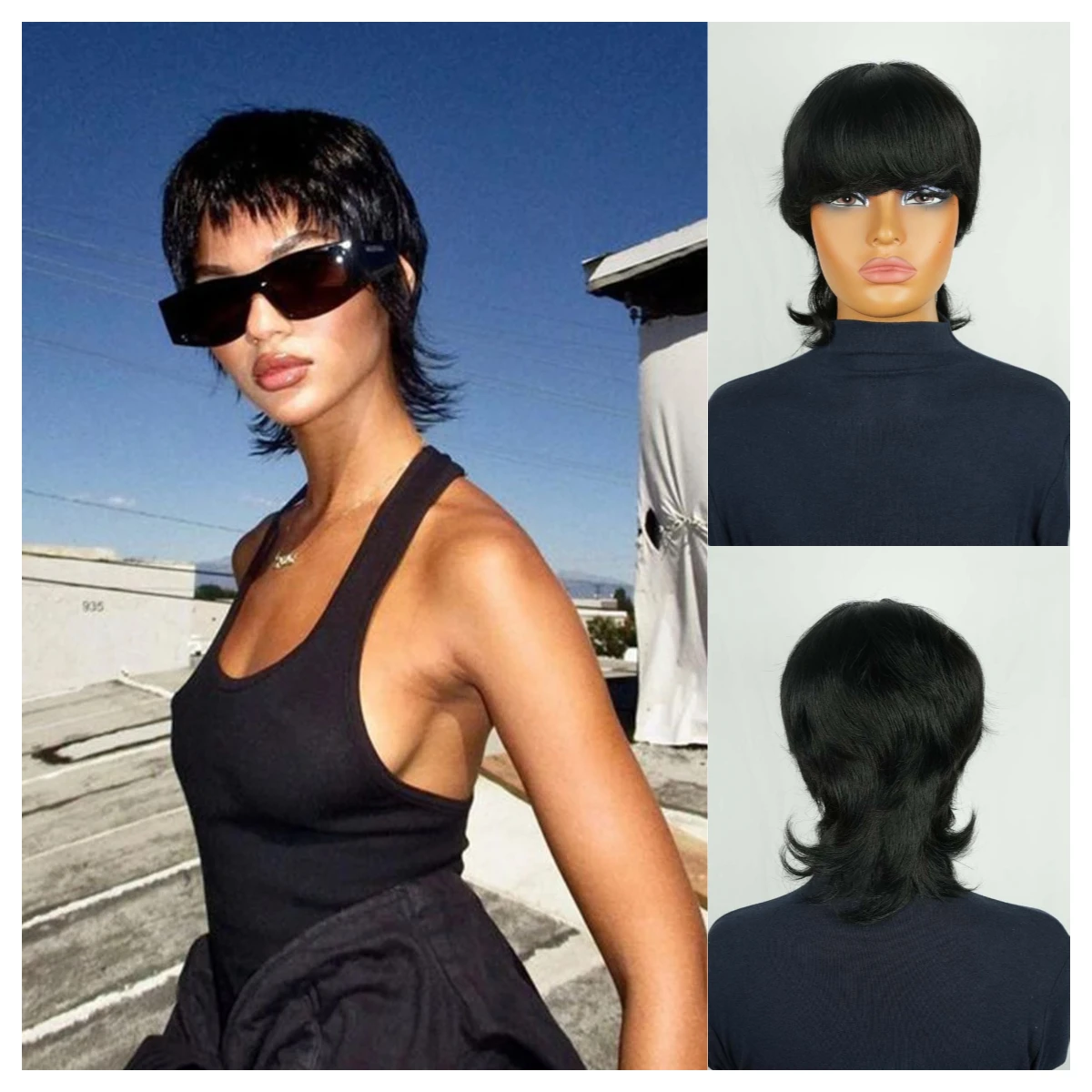 Pixie Cut Wig Human…