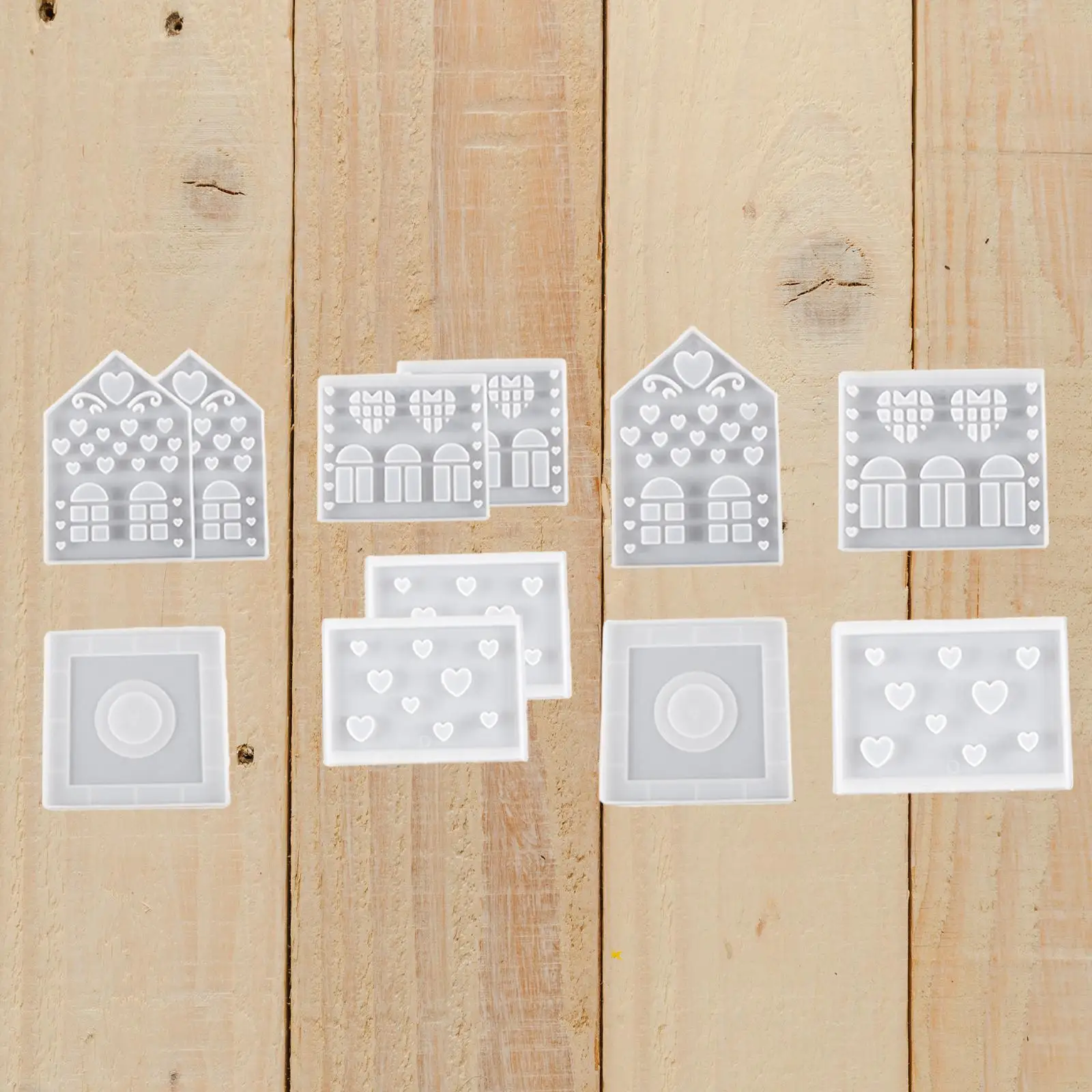 

3D House Shaped Silicone Model Candy Container Clay Model Multifunctional Epoxy Resin Model Candle Holder Model for Men Women