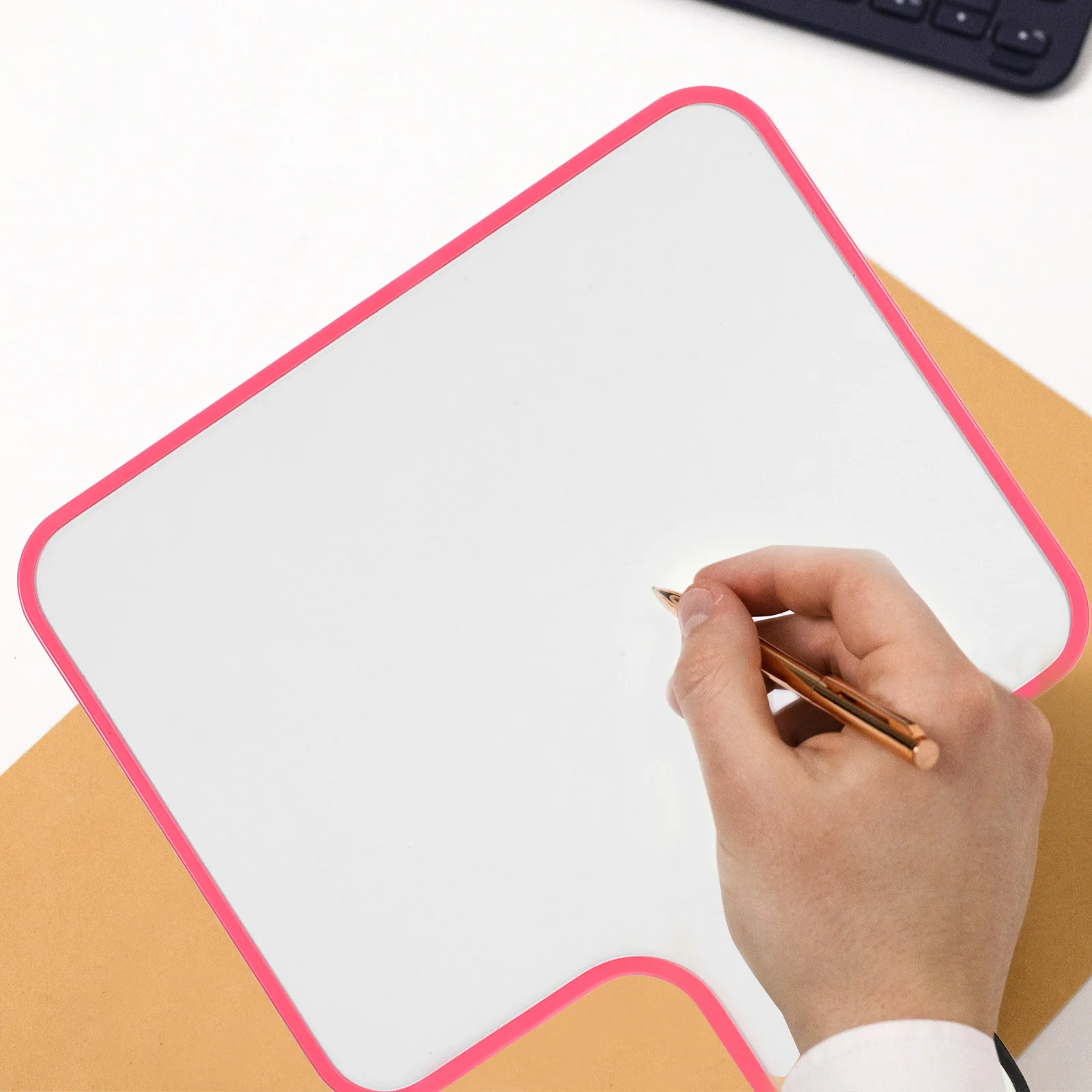 

2Pcs Double Sided Handheld Whiteboard Lightweight Erasable Scoreboard for Classroom Meetings Competitions Small Dry Erase Board