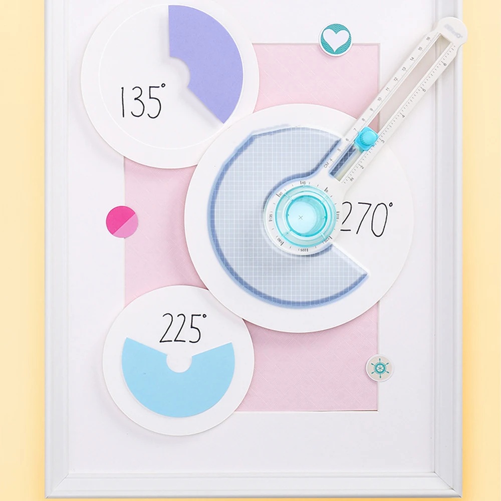 Fromthenon Large 360 Degree Hand Rotating Compass Cutter Cutting Tool Paper Cutter