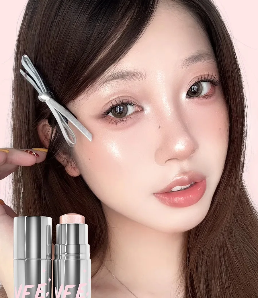 VEECCI flash bright highlight stick natural water light clear fine flash pearl contour shadow brighten face brighten stick