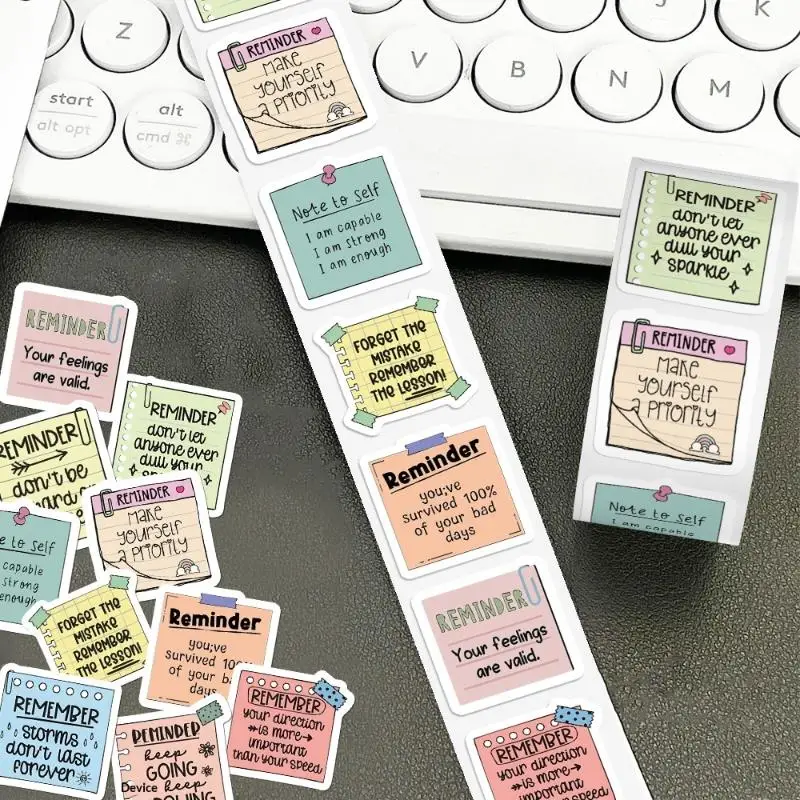 500PCS Motivational Reward Stickers Roll Positive Word Teacher Stickers for School Students Classroom Achievements