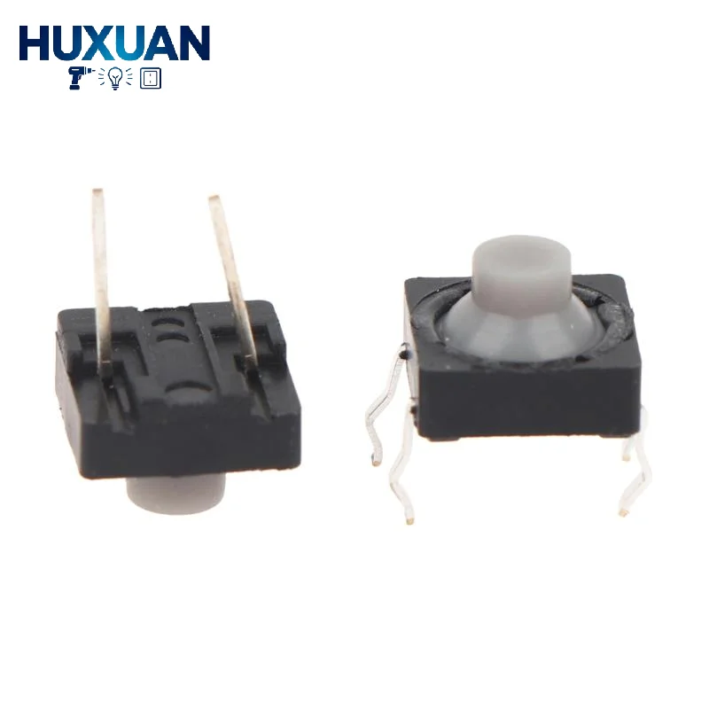20Pcs 8x8x5MM Silent Tactile Push Button Switch 2Pin 4Pin Copper Contact for Custom Mechanical Keyboard Builds