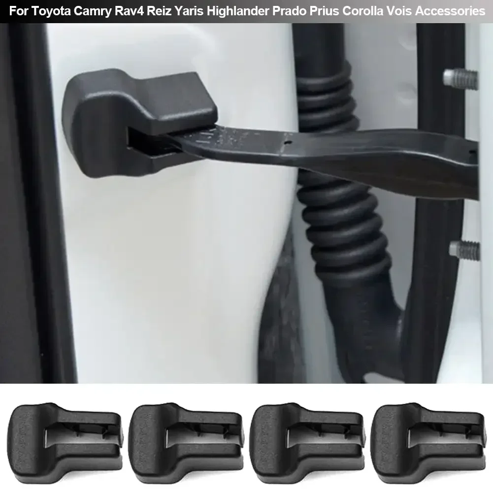4PCS Car Styling Protective Auto Door Lock Stopper Limiting Cover Case for Toyota Corolla Camry RAV4 Yaris Prius C-HR Chr Buckle