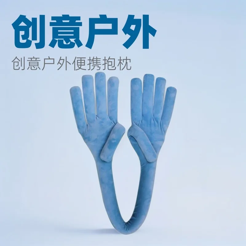 Creative Portable Travel Neck Pillow Hand‑Shaped Neck Support Cushion U‑Shaped Neck Rest Pillow Wholesale
