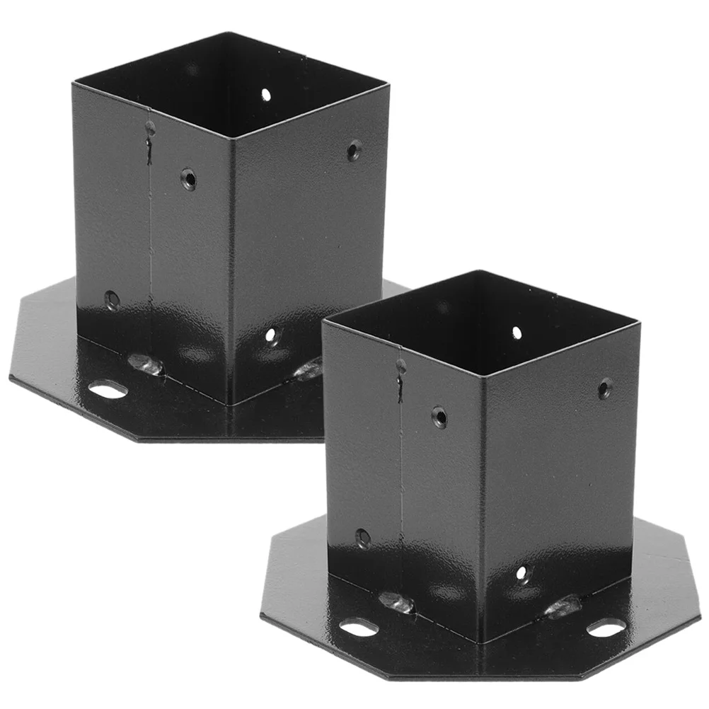 

2Pcs Deck Post Base Protector Sturdy Metal Bracket for Wooden Mailbox Railing Fence Installation Easy to Install Smooth Edge