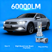 2x H4 H11 HB3 HB4 LED Headlight H1 H7 Led Light 9005 9006 H9 H8 Bulbs 60000LM Car Light Fog Lights Plug&Play 6000K 12V