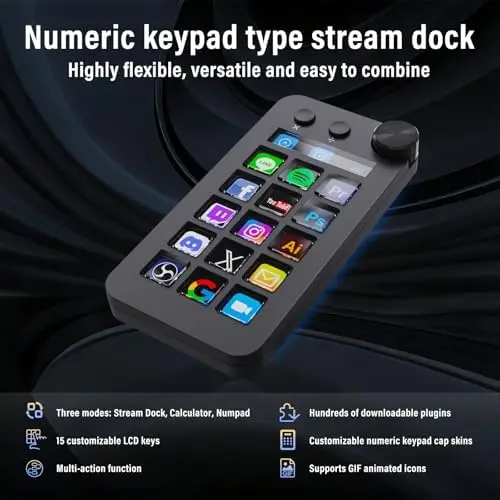 15-Key Macro Pad Fo…