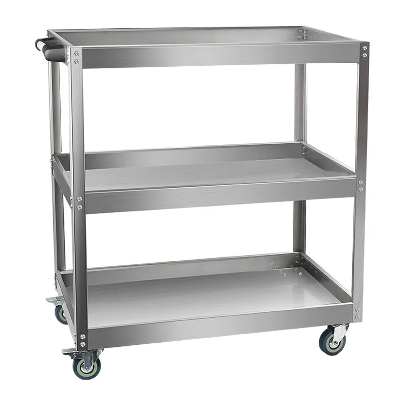

Trolley Stainless Steel Tool Rack For Auto Repair Shop With Mobile Tool Cabinet Maintenance Cart
