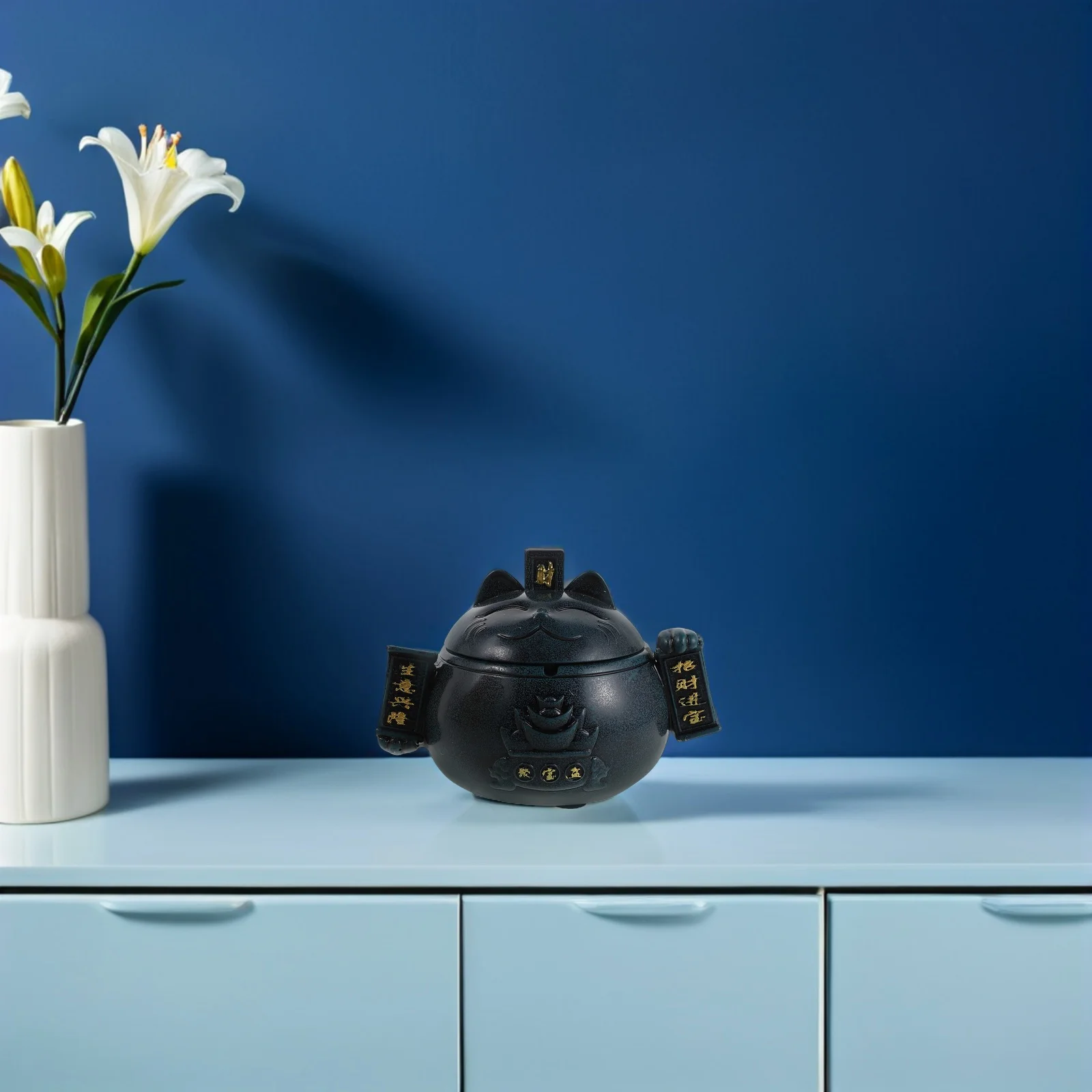 

Tray Ceramic Bowls for Smoking Ashtray Outdoor Use Container Holder Patio Smoke Decor