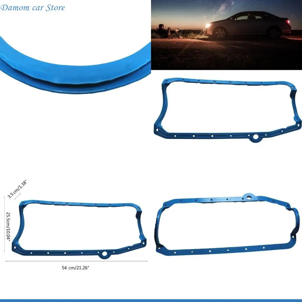 

A2UC Racing- Products Oil Pan Gasket for SB Engines Pre-79 Early SBC 265 283 327 350 383 400 Replacement Parts Blue