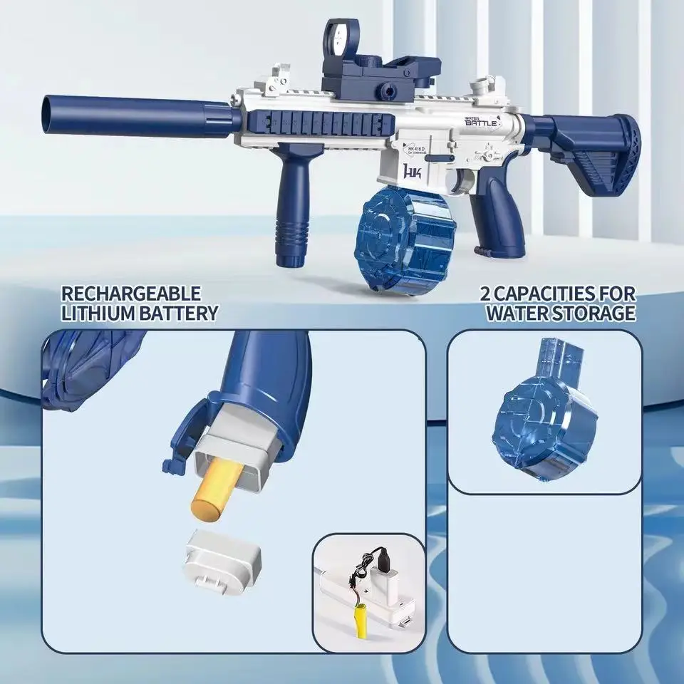 Totalmente automático pistola de água elétrica, verão praia brinquedo, entretenimento ao ar livre, jogar tiro, crianças e adultos presente, m416