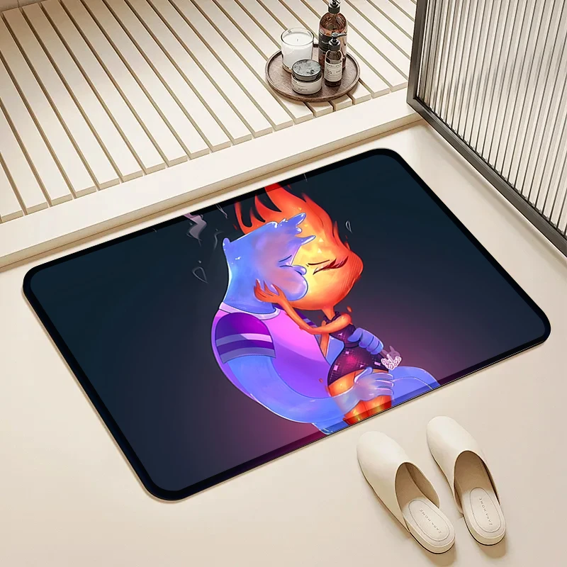 

Disney Elemental Kiss Door Mat Non-Slip Absorbent Floor Rug for Home Kids Room Bathroom Decor