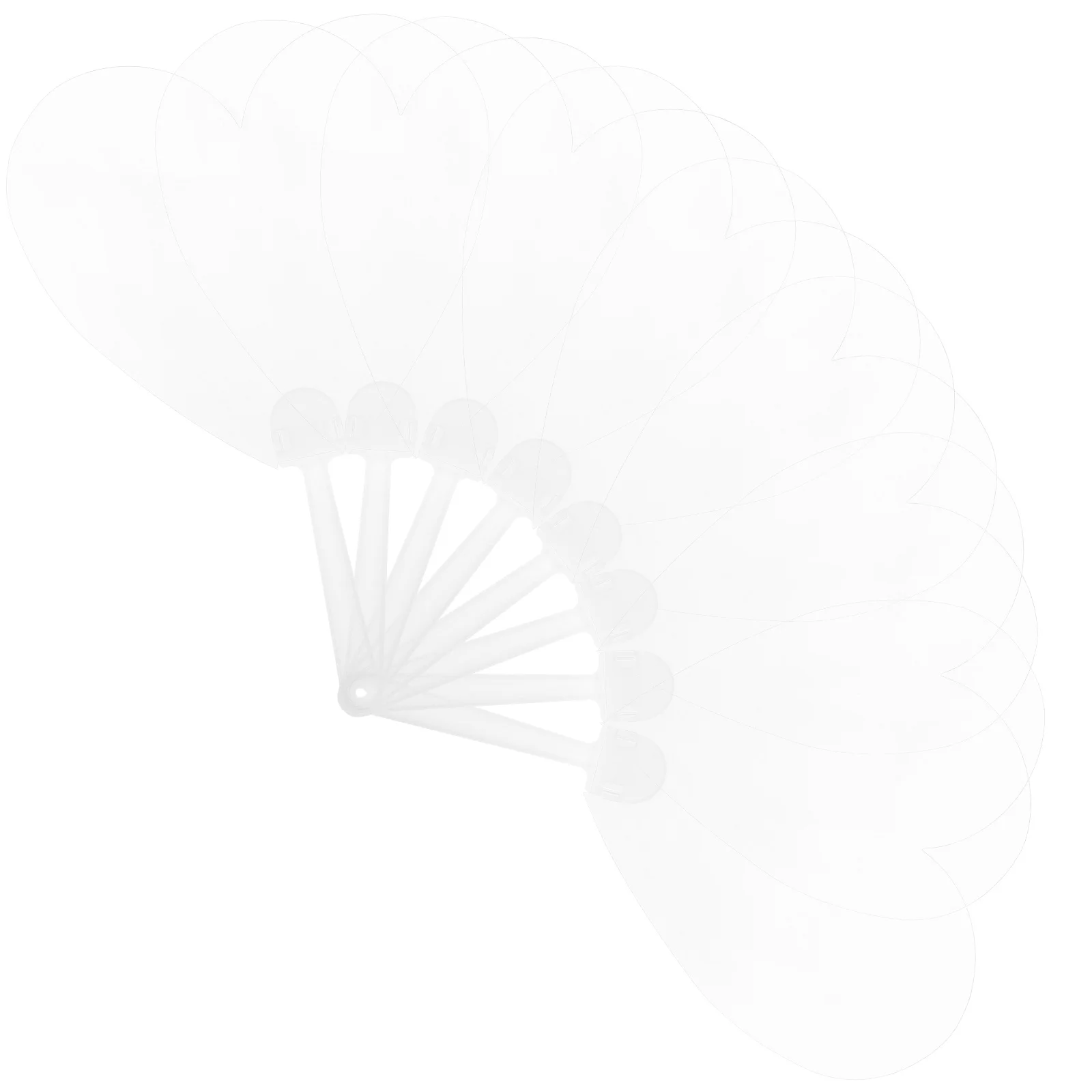

8pcs Blank Graffiti Fans Transparent Diy Painting Fans For Decorative Hand Fan Craft Supplies Pvc Party Decoration