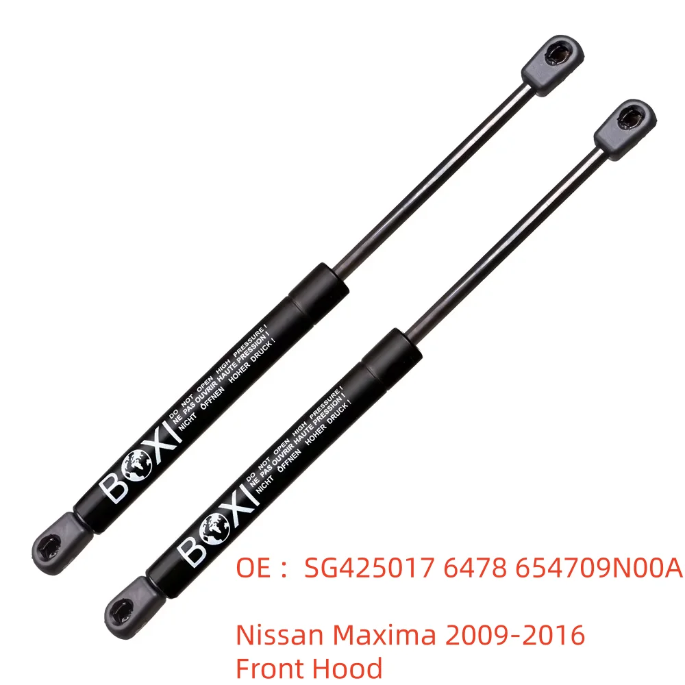 

BOXI 2pcs Hood Lift Supports Struts Shocks SG425017 6478 654709N00A for Nissan Maxima 2009 - 2016 Hood Lifts Gas Springs