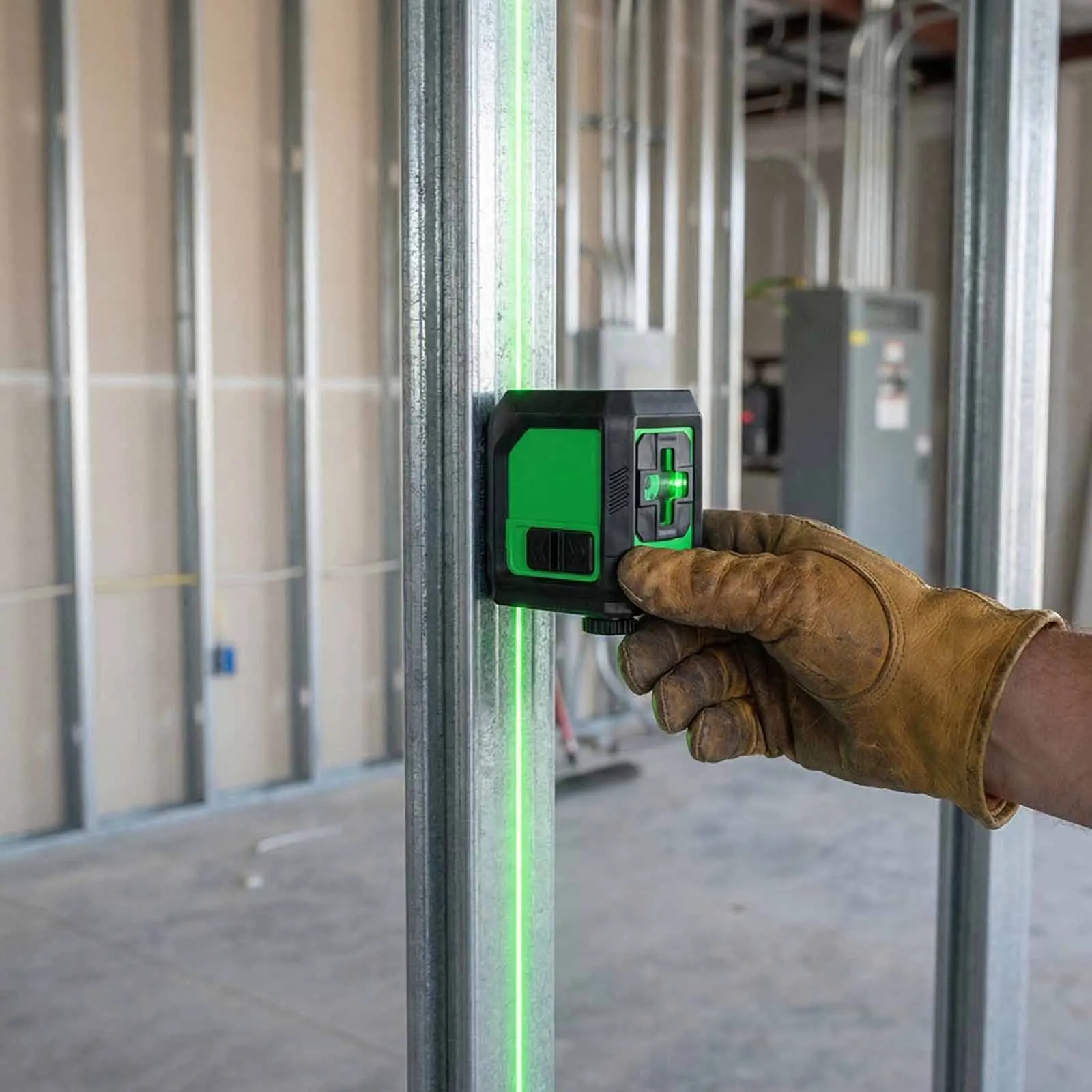 Nível a Laser de 2 Linhas para Construção, Decoração e Reforma Residencial, IP54 à Prova d'Água (Pilhas Não Incluídas)