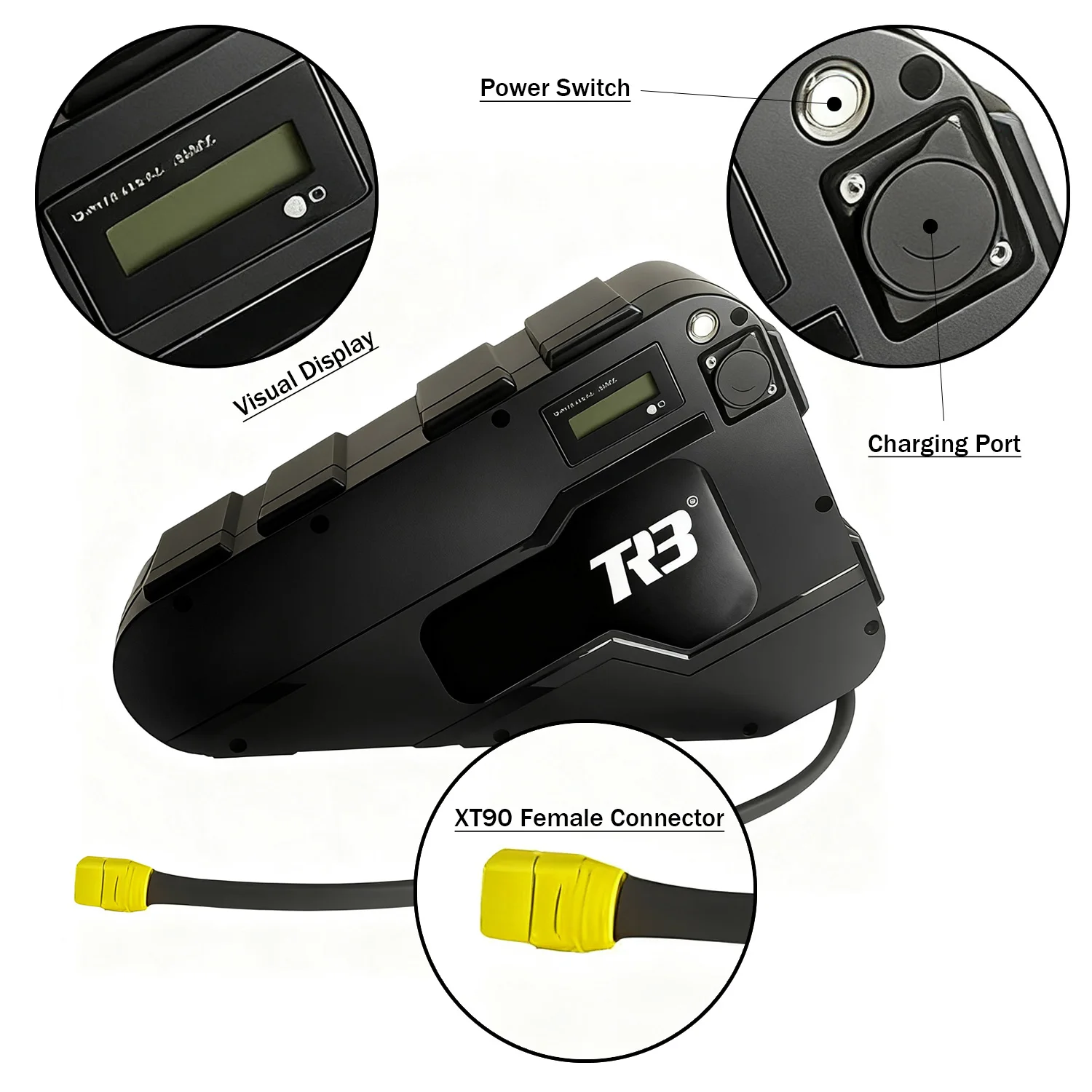 36/48/52/72 فولت 30 أمبير بطارية ليثيوم مثلث حزمة الجملة دراجة هوائية جبلية حقيبة للحمل بطارية 21700 خلية مقاوم للماء مع شاحن