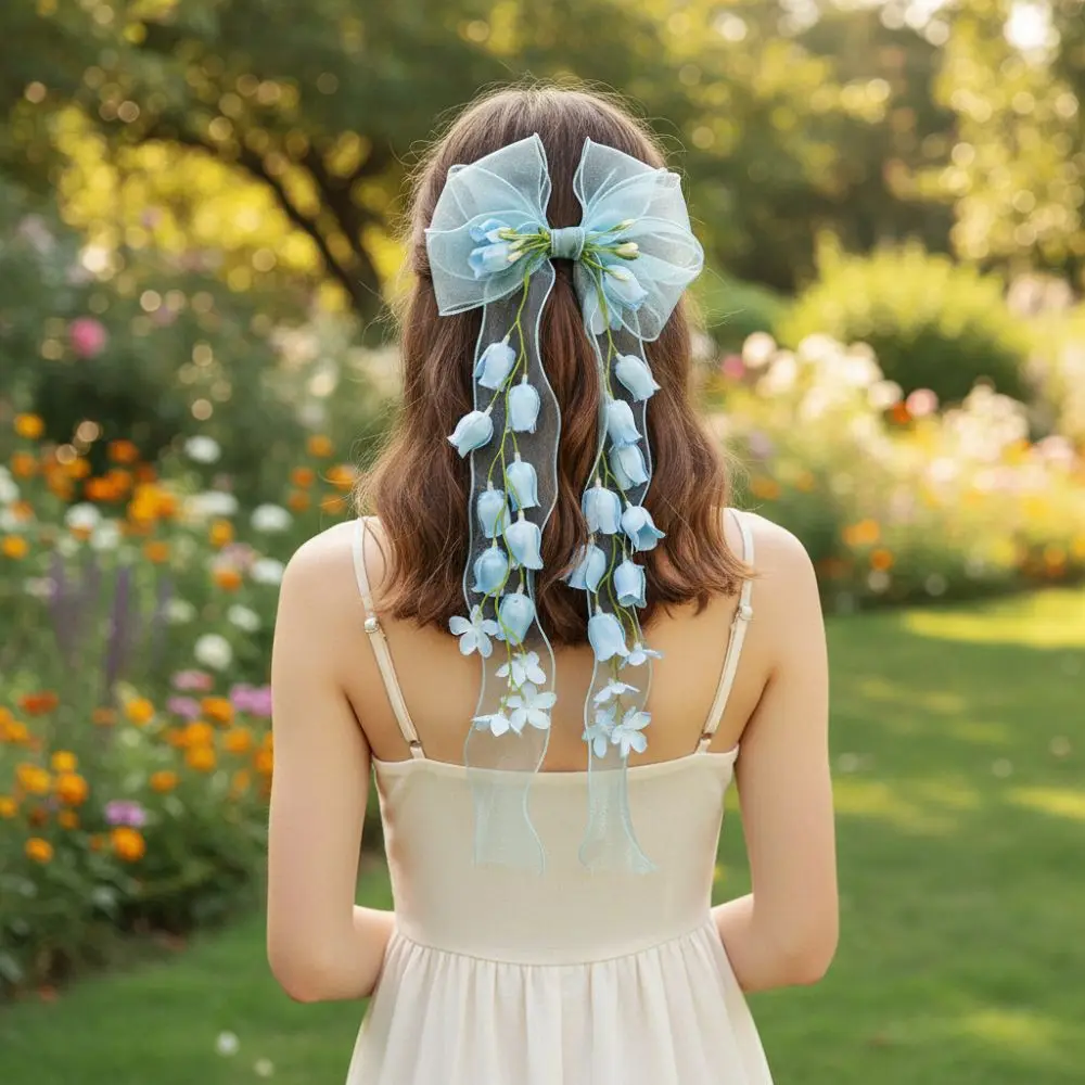 

Sweet Headwear Bow Duckbill Hairpin Floral Tassel Chiffon Bow Hair Clips Gift Bow Barrettes Women
