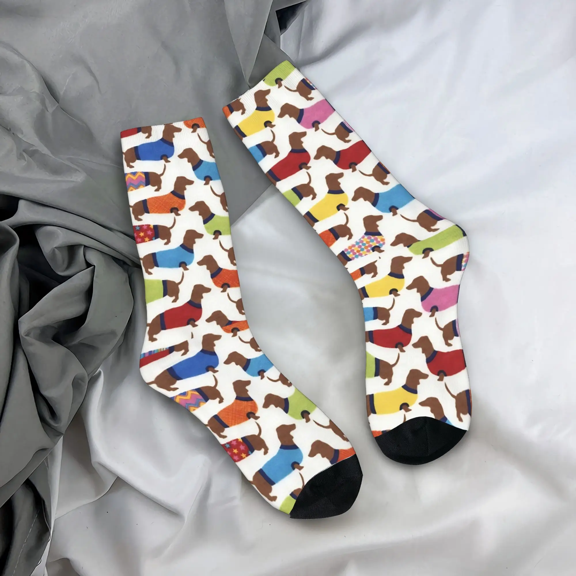 

Adults Men Socks Dachshund Dogs in winter Stockings Anti Slip Soft Socks Autumn Trendy Graphic Skateboard Socks